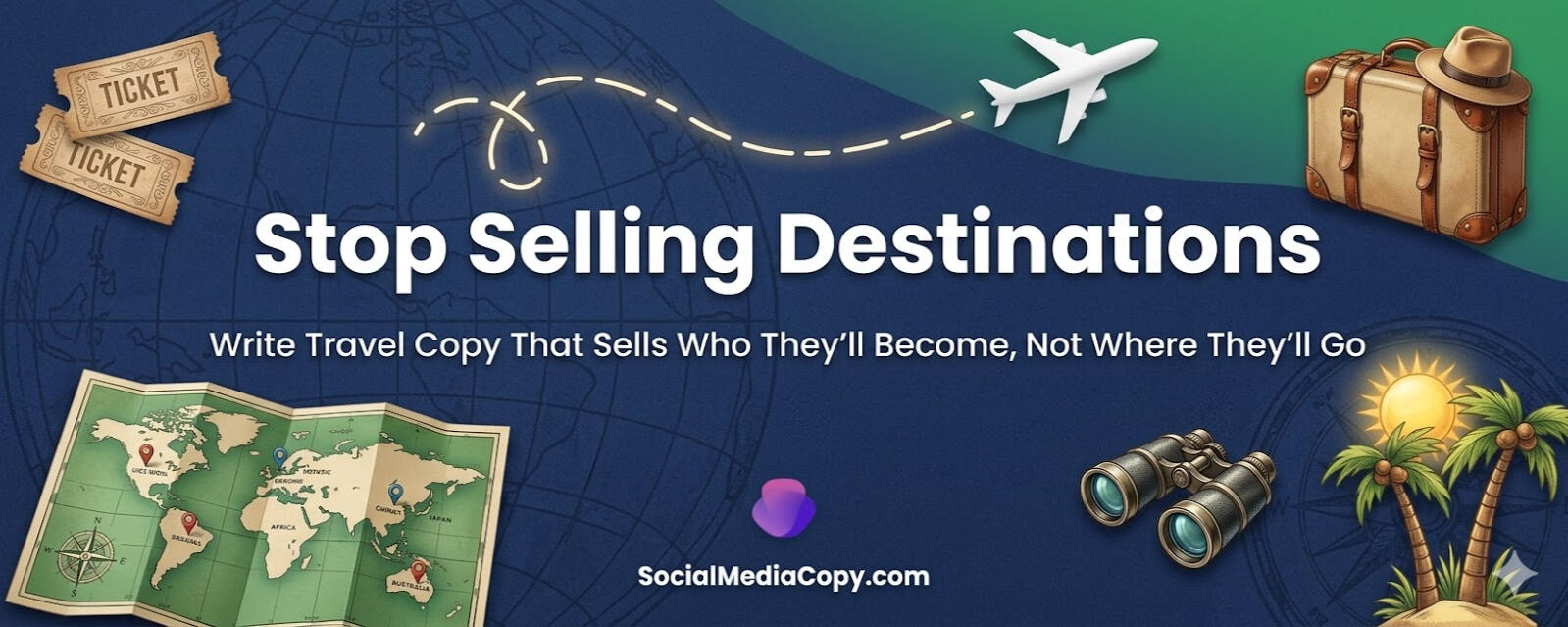 Stop Selling Destinations: Write Travel Copy That Sells Who They'll Become, Not Where They'll Go The brand is asking: How do we describe what we sell? The traveler is asking something completely different: What will this trip do for my life? “Those are two completely different conversations. Most travel copy is having the wrong one.” "Describe the